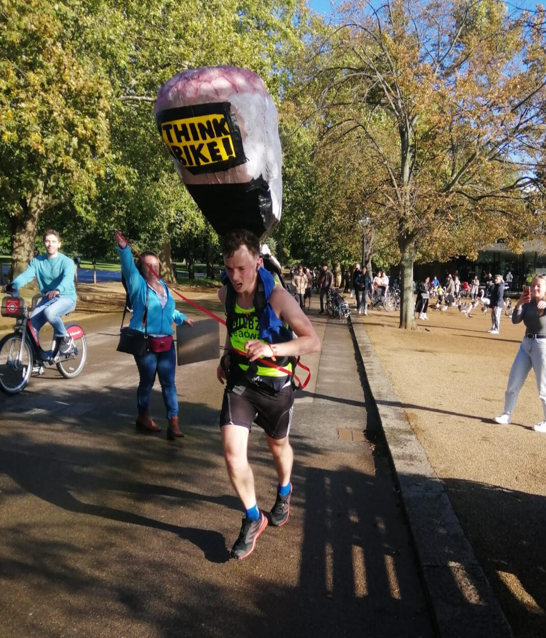 Oct 2021, Marathon for Headway charity carrying skull. 4:51.02 £2.1k raised
